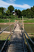 Luang Prabang, Laos - The Northern temporary walk bridge over the Nam Khan 